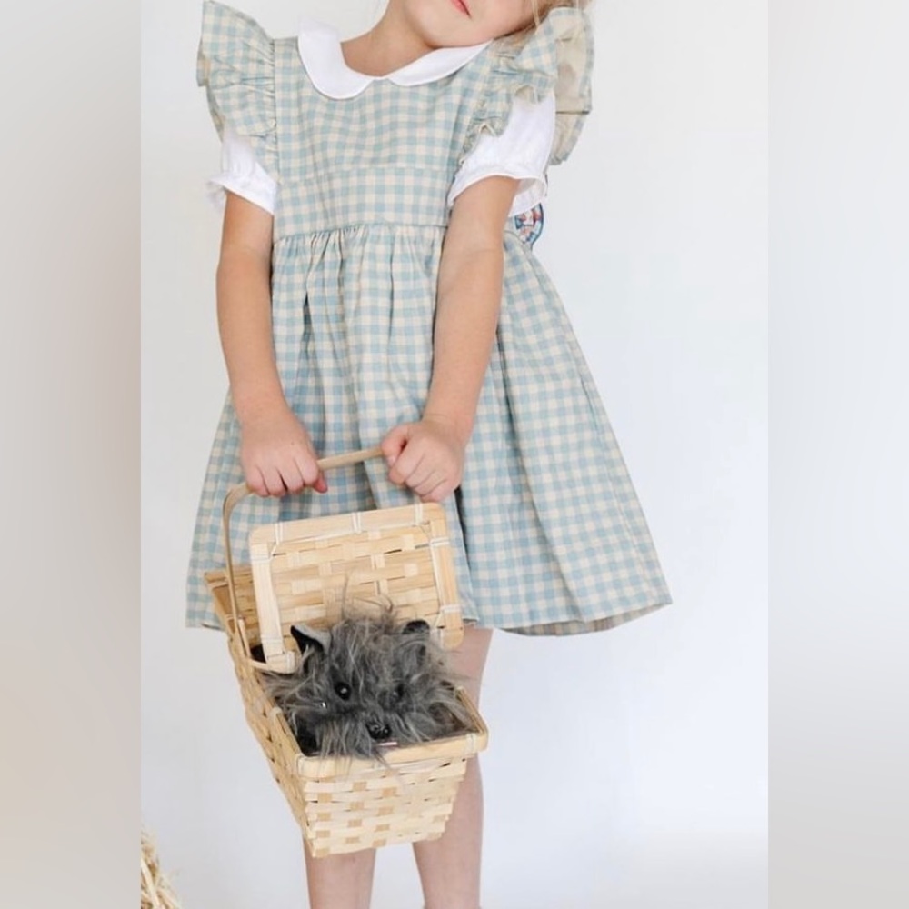 Blue Pinafore Dress